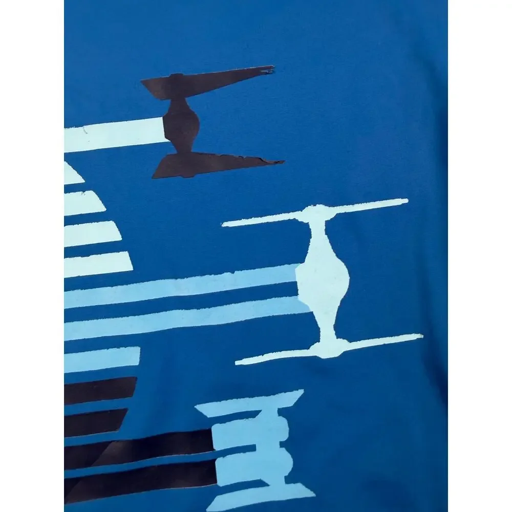 Hanna Andersson Star Wars TIE Fighter Short Sleeve Rash Guard Blue Size 5 swim